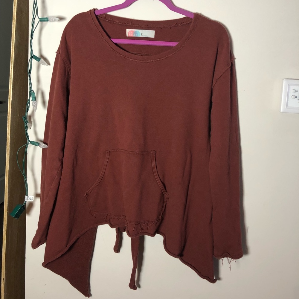Free people open tie-back sweatshirt